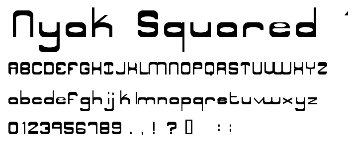 Nyak Squared 1 font